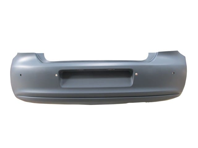 VOLKSWAGEN POLO- 6- 10/14; ARKA TAMPON GRI(ASTARLI SENSÖR DELIKLI)(TYG)