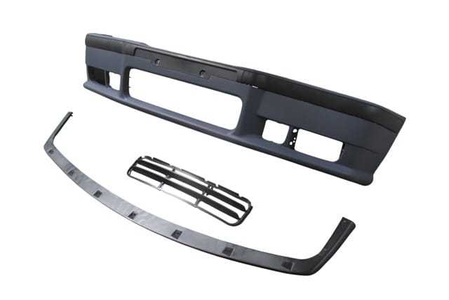 BMW 3 SERI- E36- 91/98; ÖN TAMPON ASTARLI (SPOİLERLİ/BANDLI/PANJURLU) (M-TECH/M3) (3 ÇITALI IZGARA)