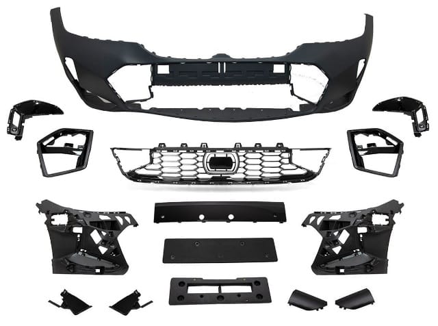 (YENİ ÜRÜN!!!)BMW 3 SERI- G20- 23/24; ÖN TAMPON (IZGARALI/BRAKETLİ/PLAKA PLASTİKLİ) (15 PARÇA) (M-TECH)