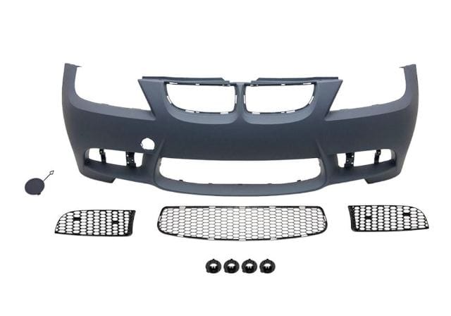 BMW 3 SERI- E90- 05/09; ÖN TAMPON ASTARLI(SİS D.SİZ KAPAK/IZGRALI/SEN.YUVALI/ÇEK.KAPAKLI)M3-STYLE/LC