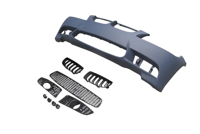 BMW 3 SERI- E90- 09/11; ÖN TAMPON GRİ(SİS D.Lİ KAPAK/PANJURLU/IZGARALI)SENSÖR AÇILR)M3-CNS-STYLE/LCI