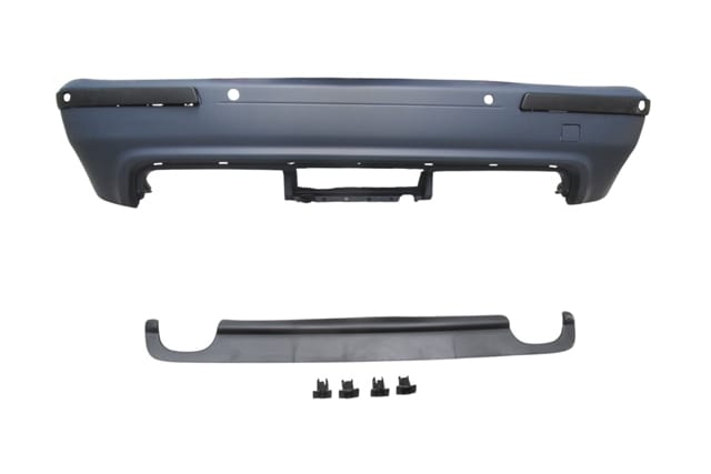BMW 5 SERI- E39- 01/03; ARKA TAMPON ASTARLI (SEN.YUVALI/KARLIKLI/BANTLI)(ÇİFT EGZ D./ÇEK.KAPAKLI)M5