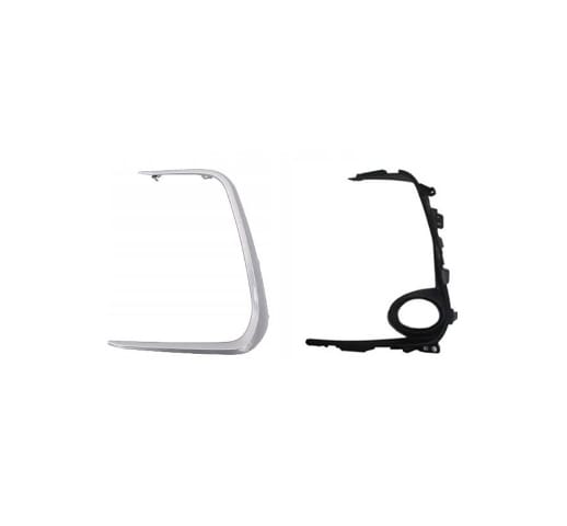 TOYOTA COROLLA- E210- 19/25; SİS LAMBA KAPAĞI SOL SİS DELİKLİ NİKELAJLI İÇ DIŞ SET (2 PARÇA)