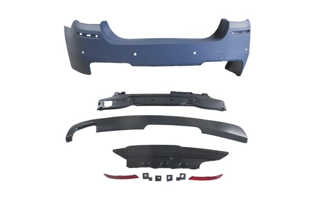 BMW 5 SERI- F10- 10/16; ARKA TAMPON ASTARLI(SEN.YUVALI/REFLEKTÖRLÜ/KARLIKLI)(TEK EGZ.D.Lİ)M-TECH-LCI