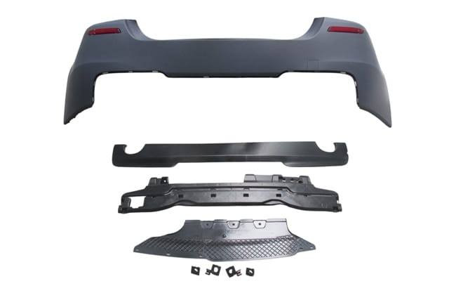 BMW 5 SERI- F10- 10/16; ARKA TAMPON ASTARLI(SEN.YUVALI/REFLKTRLÜ/KARLIKLI) (ÇİFT EGZ.D.Lİ)M-TECH-LCI