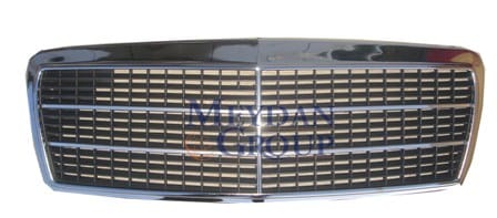 MERCEDES E CLASS- W210- 96/99; ÖN PANJUR KOMPLE NİKELAJLI (PETEKLERİ SİYAH)(5ÇITALI)(CLASSIC)(TW)