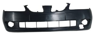 NISSAN ALMERA- N16- SD/HB- 04/06; ÖN TAMPON SİYAH (ASTARLI/SİS DELİKLİ/BANTSIZ TİP) (TYG)