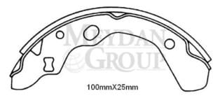 MAZDA 323- SD- 90/92; ARKA FREN PABUCU (INCE TIP) (100X25) (DAIWA)