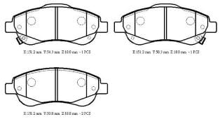HONDA CRV- 07/12; ÖN FREN BALATASI (DISK) (151,2x54,3x18/151,2x50,8x18)(DAIWA)