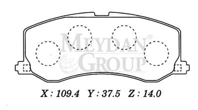 SUZUKI SWIFT- SD/HB- 89/96; ÖN FREN BALATASI (DISK) (109,4X37,5X14) (DAIWA)