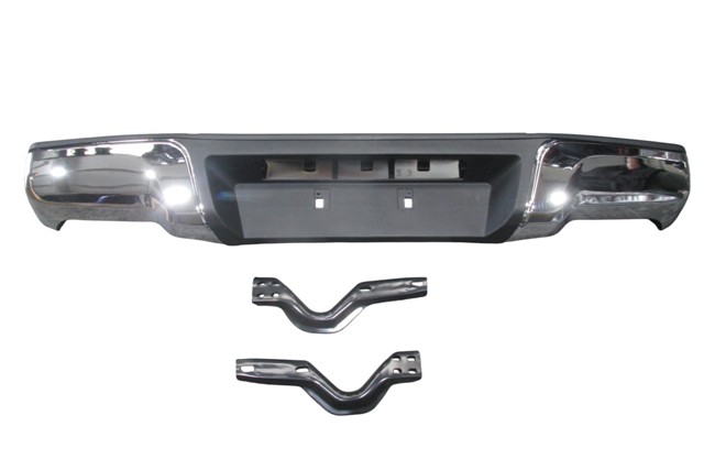 ISUZU D MAX- PICK UP- 17/19; ARKA TAMPON NİKELAJ KAPLAMALI (BAĞLANTI AYAKLARI İLE BİRLİKTE) (TW)